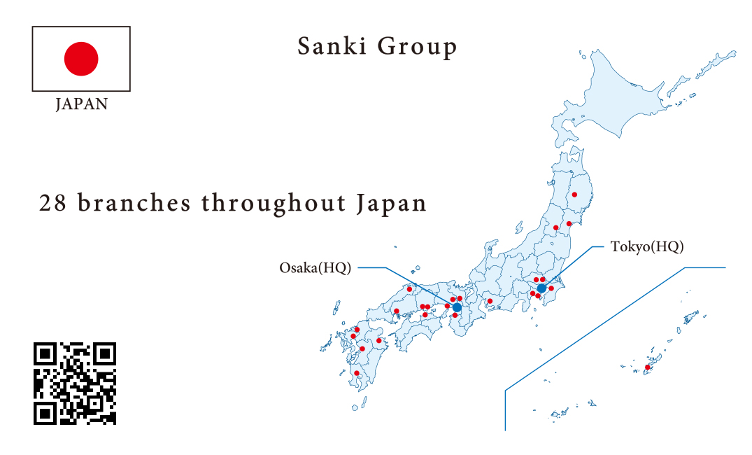 SankiGroup 28 Branches throughout Japan.